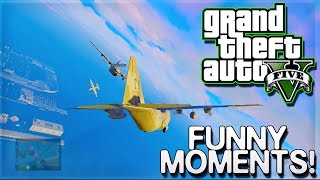 GTA 5 Online Funny Moments  Glitches Lagging Sanders Wallbreach amp Titan Fun [upl. by Alraep]