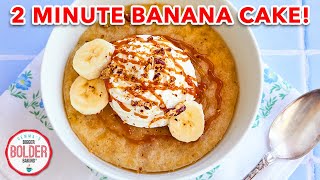 2Minute Microwave Banana Cake Bowl Recipe [upl. by Leissam]