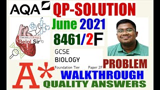 GCSE BIOLOGY 84612F JUNE 2021 QP walkthrough [upl. by Aenad]