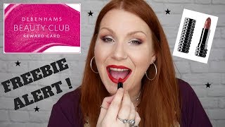 Freebie Alert Debenhams Beauty Club  Kat Von D Lipstick [upl. by Killy]