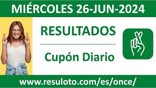 Resultado del sorteo Cupon Diario del miercoles 26 de junio de 2024 [upl. by Anihc396]