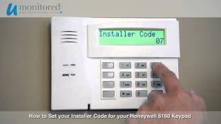 How to Set the Installer Code on your Honeywell 6160 Alarm Keypad [upl. by Trojan]