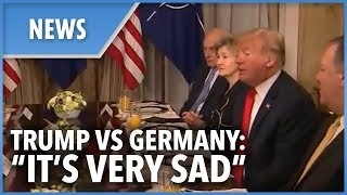 Trump SLAMS Germany for ties with Russia over the breakfast table with Nato Secretary General [upl. by Feldman]