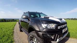 Hurter Offroad GmbH Ford Ranger im Raptor Style BLACK mit einer Motorhaubenhutze Extreme [upl. by Robet549]