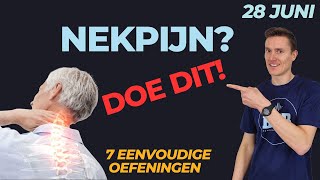 7 eenvoudige oefeningen voor nekpijn ook voor ouderen [upl. by Rosane]