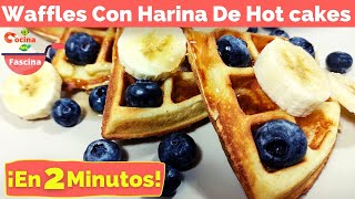 Waffles con Harina de Hotcakes  Fáciles y RápidosLaCocinaMeFascina ​ [upl. by Ahsac]