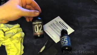 Guitar String Cleaners and Lubricators  Fast Fret Finger Ease Dunlop System 65 [upl. by Anaujahs]