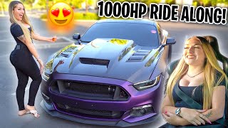 1000HP Mustang Ride Along Reaction SHE WAS SCARED [upl. by Niras]