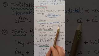 Halogenation of Alkanes mechanism  Hydrocarbons neetchemistry shorts [upl. by Yenettirb]