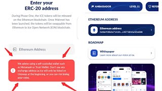 ICE NETWORKHOW TO ADD ETHERC20 amp ICEuse metamaske or trust wallet ⏩ to be tradable on uniswap 🤑 [upl. by Panthia663]