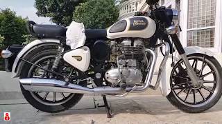 Unboxing Swagman Exhaust  RE Bullet Classic 350  Stock vs AfterMarket Exhaust [upl. by Myrtle]