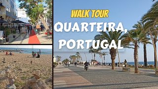 WALK TOUR QUARTEIRA PROMENADE  ALGARVE PORTUGAL WINTER HOLIDAY travel portugal tour place [upl. by Yanel725]