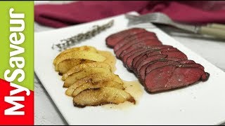 Magret de canard cuisson lente au miel et aux pommes Expert au fourneaux [upl. by Ahsiekrats829]