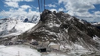 Marmolada as seen from Sass Pordoi cable car  Trentino Dolomites Italy [upl. by Adnulahs]