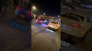 R34 Skyline vs MKIV Supra shorts jdm supra gtr cars [upl. by Tellford]