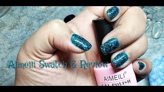 Aimeili color 044  Diamond glitter teal blue green [upl. by Madaras]