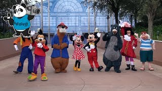 Best Surprise GROUP CHARACTER Meet amp Greet  Epcot  Walt Disney World [upl. by Nedle]