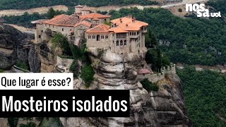 Mosteiros ISOLADOS sobre pedras  Que lugar é esse [upl. by Nidnarb]