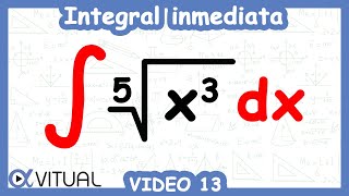 Integral inmediata ejemplo 13  Cálculo integral  Vitual [upl. by Jeffers291]