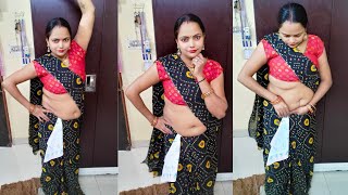 Hanky tuck in saree  cotton hand style [upl. by Partan]