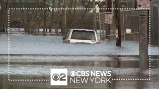 Passaic River crests sending more water into floodravaged Paterson NJ [upl. by Obocaj]