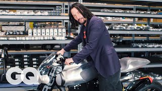 Keanu Reeves Shows Off His Most Prized Motorcycles  Collected  GQ [upl. by Eiramlatsyrc]