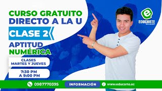 🔴 Curso Gratuito  📕 Admisión 2024  🏫 Ingreso a la Universidad  📚 Clase 2  🧠 Aptitud Numérica [upl. by Etnom]