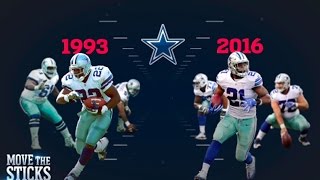 Ezekiel Elliott or Emmitt Smith Whose Cowboys OLine was Better  NFL  Move the Sticks [upl. by Hazmah265]