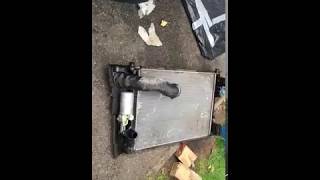 How to remove the leaking radiator on 201018 Volvo XC60 Part 3 [upl. by Arianie]