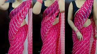 Chiffon saree draping  Draping style  Saree Draping vlog  draping navel sareedraping [upl. by Riggs]