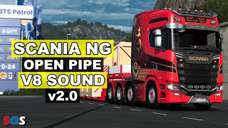 ETS2 149 Scania NG Open Pipe V8 Sound 20 by Kriechbaum [upl. by Metzger]