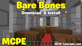 How to Download And Install BareBones Texture Pack on MCPE120 [upl. by Crosley184]