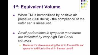 Chapter 6  Part 2  Tympanometry [upl. by Josh]