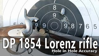 Pedersoli 1854 Lorenz rifle hole in hole accuracy [upl. by Derril796]