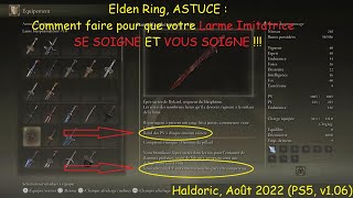 Elden Ring ASTUCE  Comment faire pour que votre Larme Imitatrice SE SOIGNE ET VOUS SOIGNE [upl. by Shewchuk]