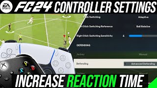 EA FC 24  Best META Controller Settings To INCREASE Reaction Time  Give You An ADVANTAGEWINS [upl. by Atul701]