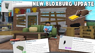 NEW BLOXBURG TRASH UPDATE BROKEN FURNITURE MOUSE FOOD MATERIALS AND MORE [upl. by Riebling169]