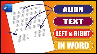 In Word How to ALIGN TEXT to the Left and Right  EASY TUTORIAL [upl. by Netsua]