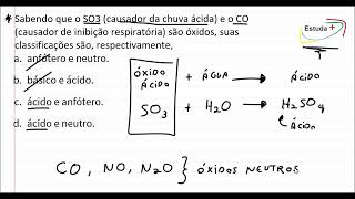 Classificando os óxidos como ácidos básicos neutros ou anfóteros [upl. by Seni]