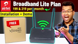 Airtel Broadband Lite Plan Installation  Airtel Backup Plan Review  Airtel Xstreme Stand by Plan [upl. by Shir]