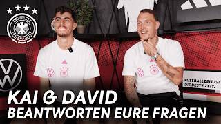 Florian Wirtz stört das QampA 😂  Aufn Kaffee mit Kai Havertz amp David Raum [upl. by Grevera]