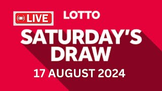 The National Lottery Lotto Draw Live Results from Saturday 17 August 2024  lotto live [upl. by Alair]