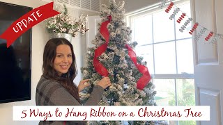 How to Hang Ribbon on a Christmas Tree 5 Ways to Hang Ribbon on Christmas Tree [upl. by Adalai]