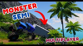 Racing the Monster Semi up to the volcano and back BeamNG Drive 🚚🏁 [upl. by Qooraf]