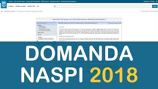 Come richiedere la DISOCCUPAZIONE domanda NASPI ONLINE [upl. by Dieter]