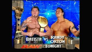 WWE Raw 04042005 Batista Vs Randy Orton HD720p Español Latino By Omar amp Raul [upl. by Bock905]