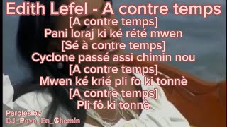 ⁠44 edithlefel1442  A contre temps  Paroles karaoké [upl. by Gilletta]