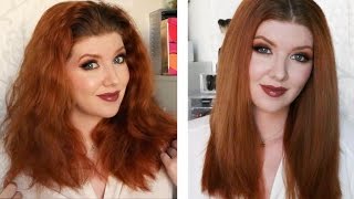 CURLY TO STRAIGHT HAIR  Easy amp In 10 Minutes [upl. by Neellek]