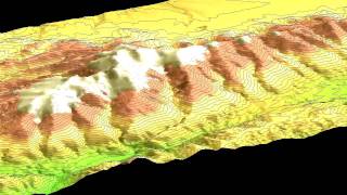 Computer simulation of glacial erosion [upl. by Alarick]