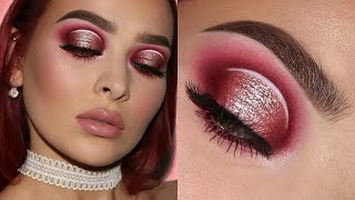 Cranberry amp Rose Gold Halo Eye  Makeup Tutorial Using NEW PRODUCTS [upl. by Thomasine]